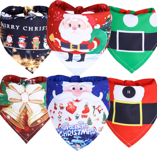 Pet Dog Triangle Bandanas | Christmas Accessories | Suitable for Small and Large Breeds | Puppy Scarf Collar Neckerchief Ties